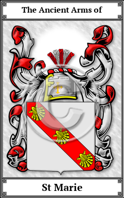 St Marie Family Crest Download (JPG)  Book Plated - 150 DPI
